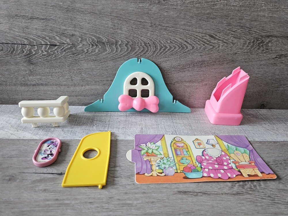Disneys Minnie n' Me Townhouse 1990 Replacement Parts Lot Mirror Chimney Railing